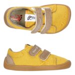 3F Bar3foot tekstiilist tossud- Honey Yellow/ Grey Laste barefoot jalatsid - HellyK - Kvaliteetsed lasteriided, villariided, barefoot jalatsid