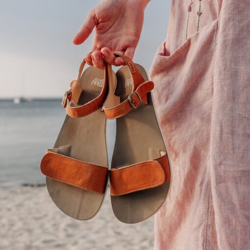 Tikki Vibe nahast sandaalid, Old Pink Sisejalats/suvi - HellyK - Kvaliteetsed lasteriided, villariided, barefoot jalatsid