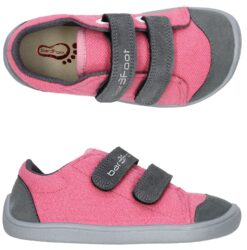3F Bar3foot tekstiilist tossud- Pink Laste barefoot jalatsid - HellyK - Kvaliteetsed lasteriided, villariided, barefoot jalatsid