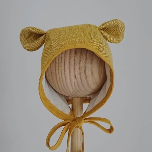 MiniMilla Honey Mouse linane beebimüts Beebimütsid - HellyK - Kvaliteetsed lasteriided, villariided, barefoot jalatsid