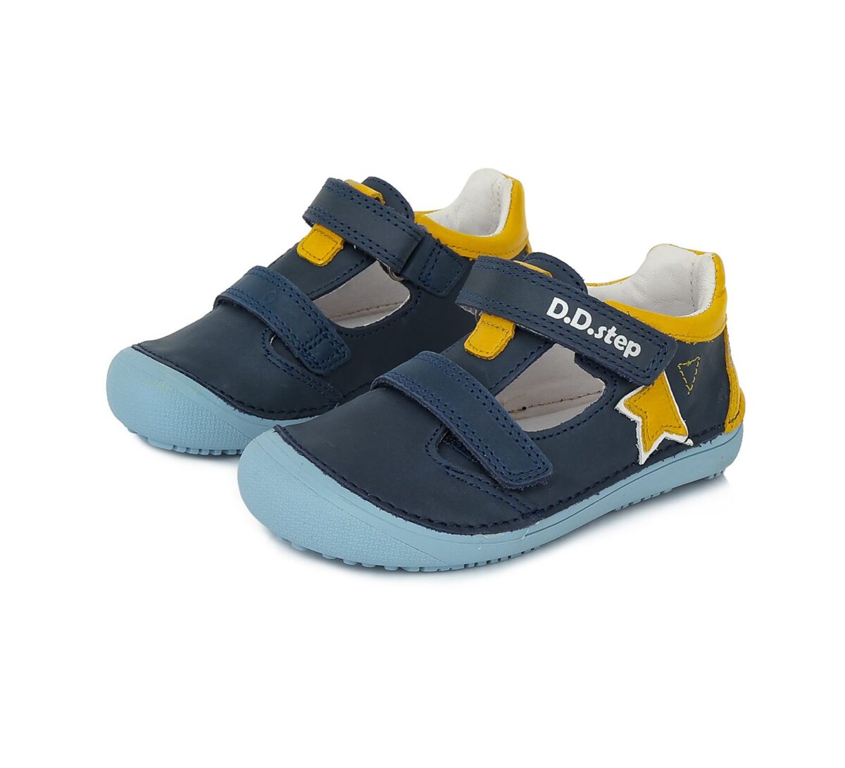 D.D.Step nahast sandaalid, Royal Blue D.D.Step - HellyK - Kvaliteetsed lasteriided, villariided, barefoot jalatsid