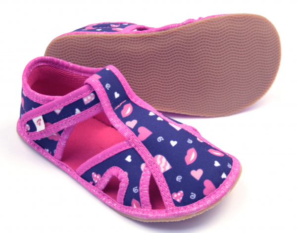 EF Barefoot sisejalatsid, Hearts Laste barefoot jalatsid - HellyK - Kvaliteetsed lasteriided, villariided, barefoot jalatsid