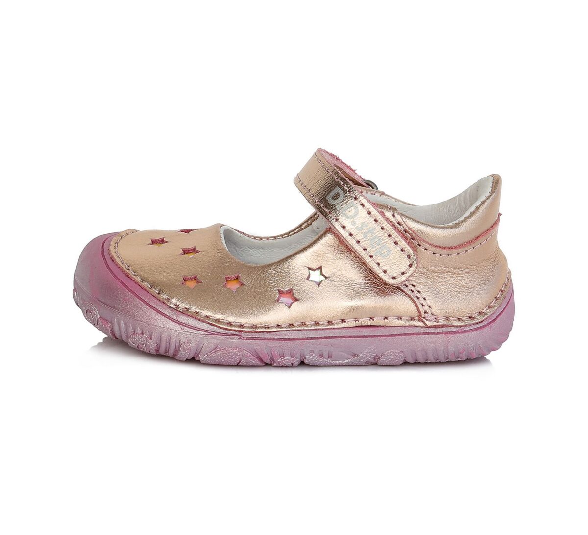 D.D.Step nahast kingad, Metallic Pink 073 D.D.Step - HellyK - Kvaliteetsed lasteriided, villariided, barefoot jalatsid