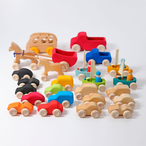 Grimm´s Väike Veoauto- Sinine Grimm´s puidust mänguasjad - HellyK - Kvaliteetsed lasteriided, villariided, barefoot jalatsid