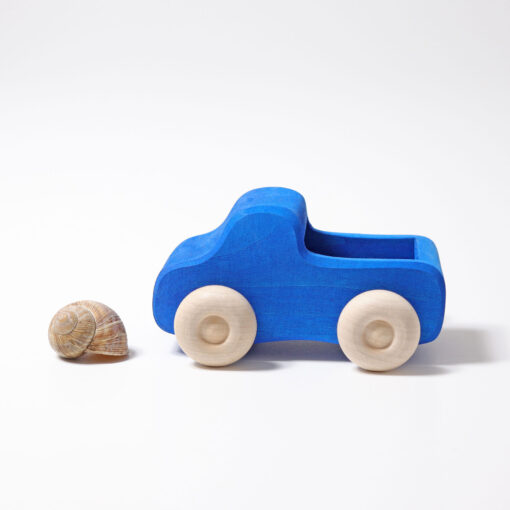 Grimm´s Väike Veoauto- Sinine Grimm´s puidust mänguasjad - HellyK - Kvaliteetsed lasteriided, villariided, barefoot jalatsid