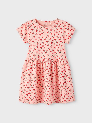 Name It FAMINA kleit, orgaanilisest puuvillast- Peach Pearl Kleidid/seelikud - HellyK - Kvaliteetsed lasteriided, villariided, barefoot jalatsid