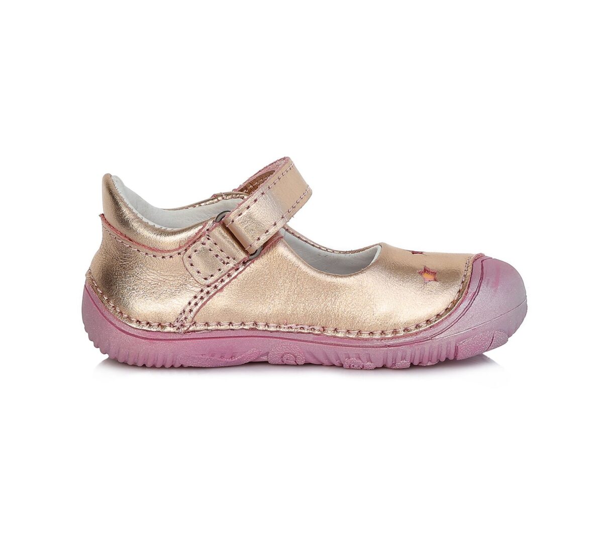 D.D.Step nahast kingad, Metallic Pink 073 D.D.Step - HellyK - Kvaliteetsed lasteriided, villariided, barefoot jalatsid