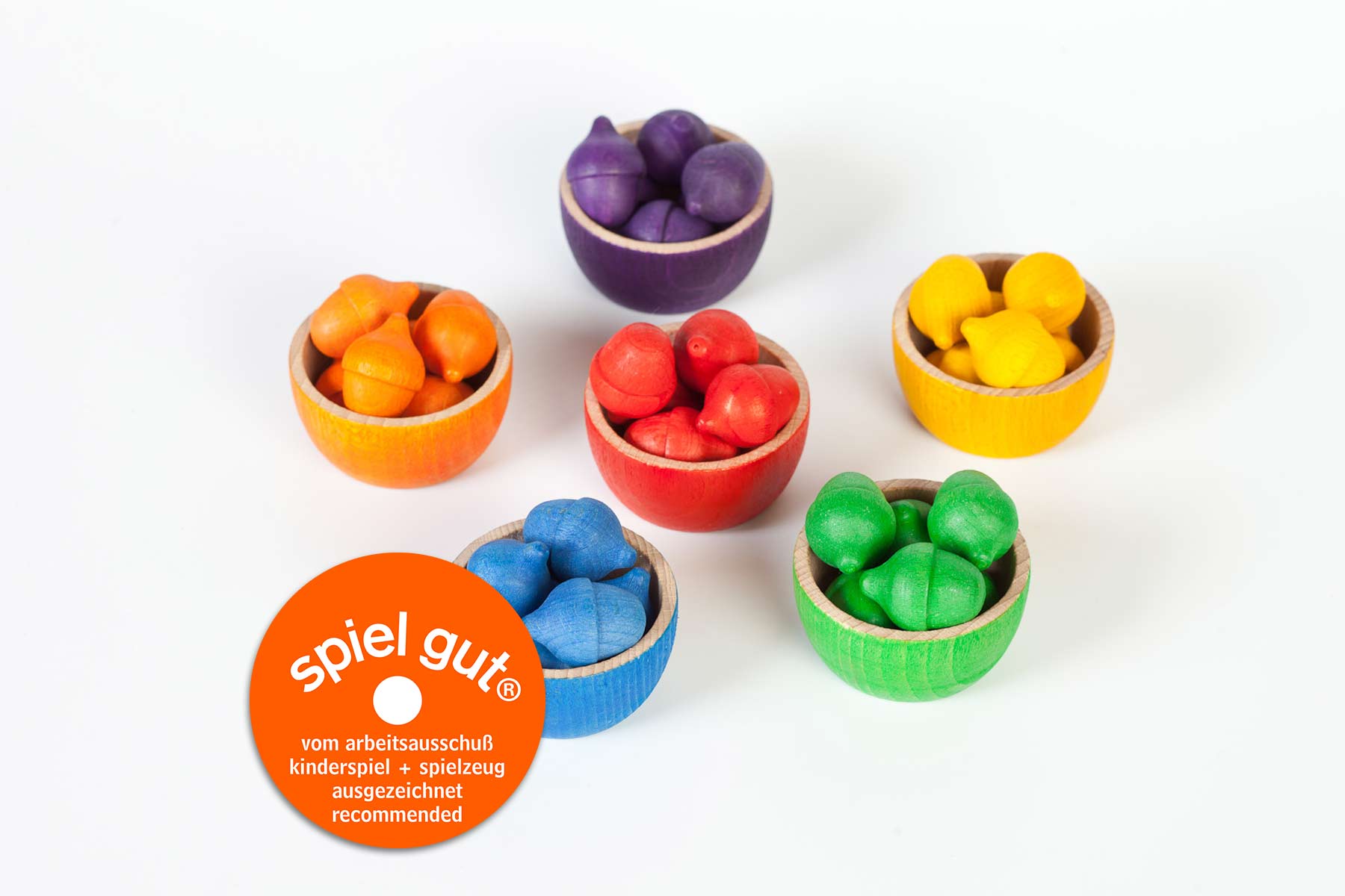 Grapat Nest Bowls Grapat puidust mänguasjad - HellyK - Kvaliteetsed lasteriided, villariided, barefoot jalatsid