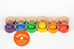 Grapat Bowls & balls Grapat puidust mänguasjad - HellyK - Kvaliteetsed lasteriided, villariided, barefoot jalatsid