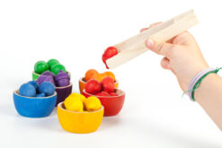 Grapat Bowls & acorns Grapat puidust mänguasjad - HellyK - Kvaliteetsed lasteriided, villariided, barefoot jalatsid