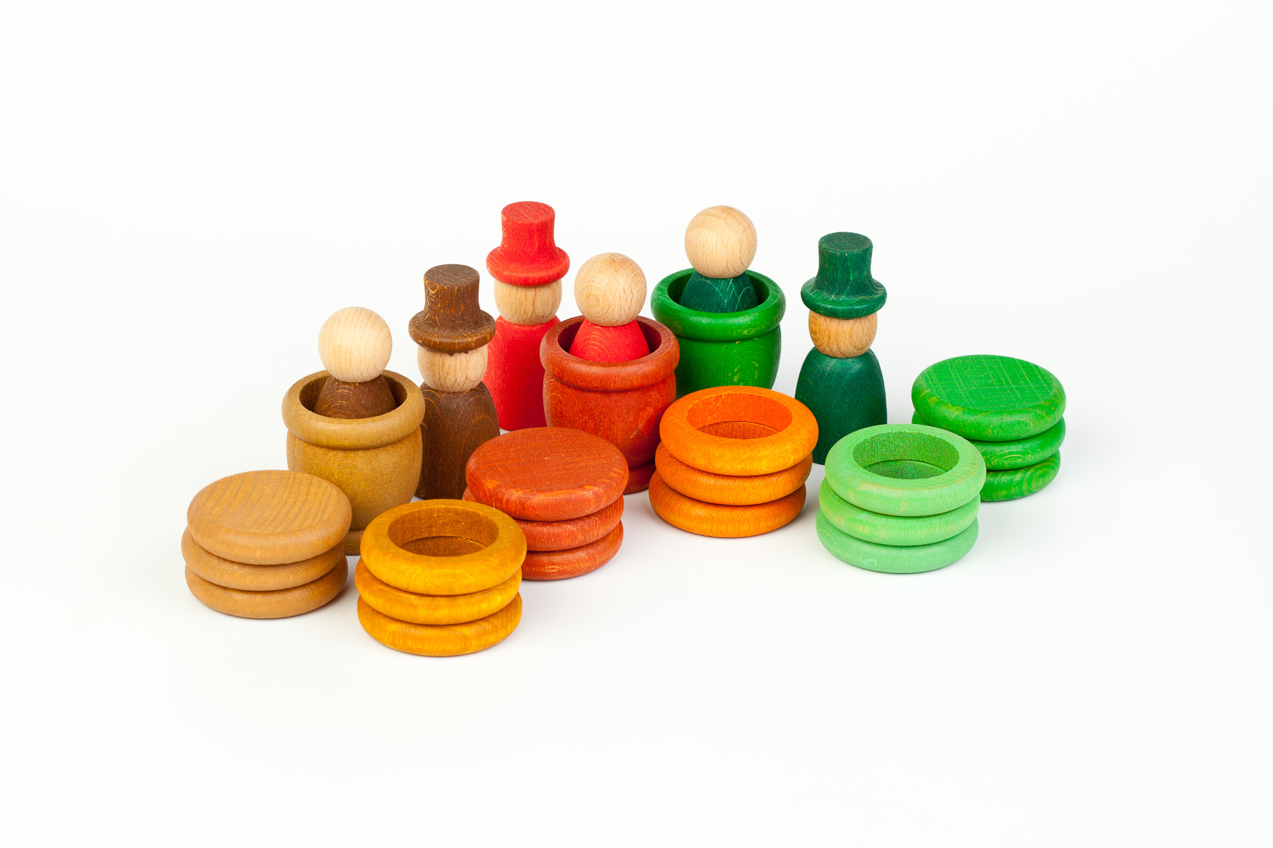 Grapat 6 cups with lid Grapat puidust mänguasjad - HellyK - Kvaliteetsed lasteriided, villariided, barefoot jalatsid