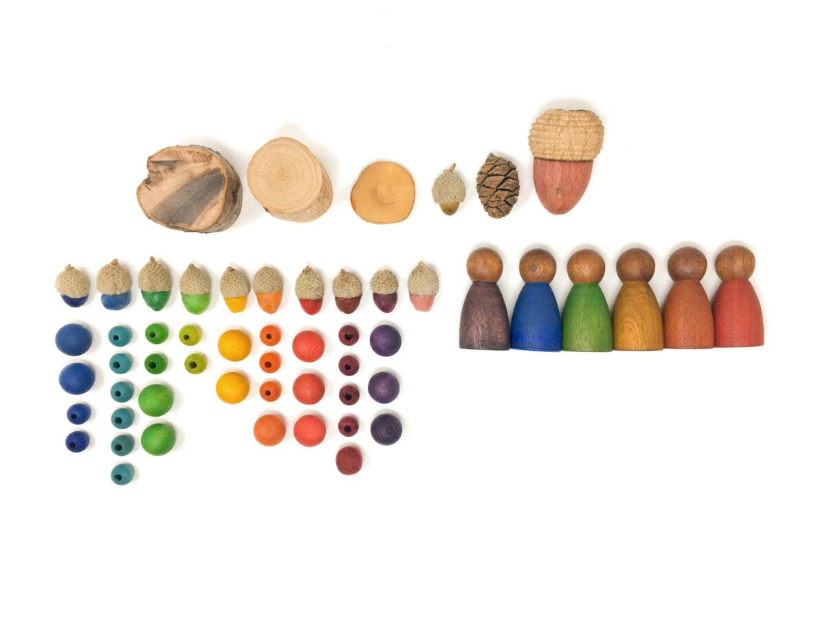 Grapat 3 Nins Grapat puidust mänguasjad - HellyK - Kvaliteetsed lasteriided, villariided, barefoot jalatsid