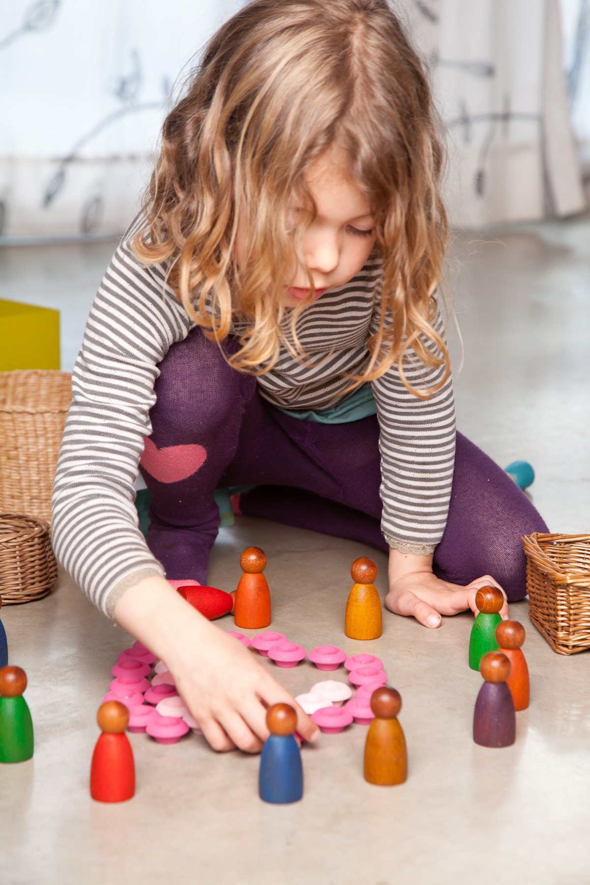 Grapat 3 Nins Grapat puidust mänguasjad - HellyK - Kvaliteetsed lasteriided, villariided, barefoot jalatsid
