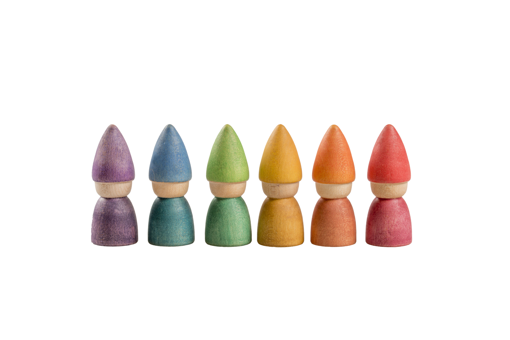 Grapat Rainbow Tomtens Grapat puidust mänguasjad - HellyK - Kvaliteetsed lasteriided, villariided, barefoot jalatsid