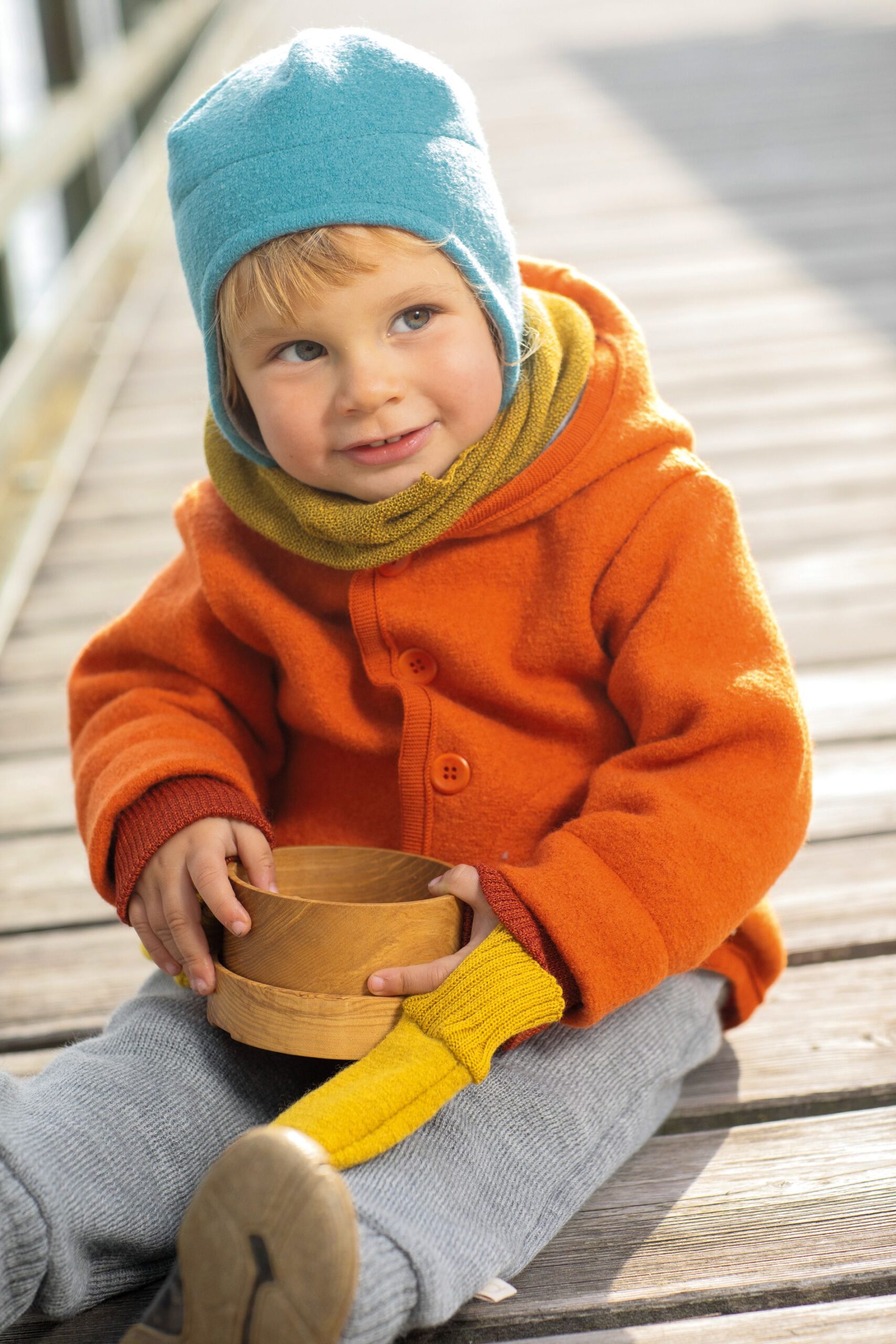 Disana vanutatud meriinovillast jakk, Grau Disana - HellyK - Kvaliteetsed lasteriided, villariided, barefoot jalatsid