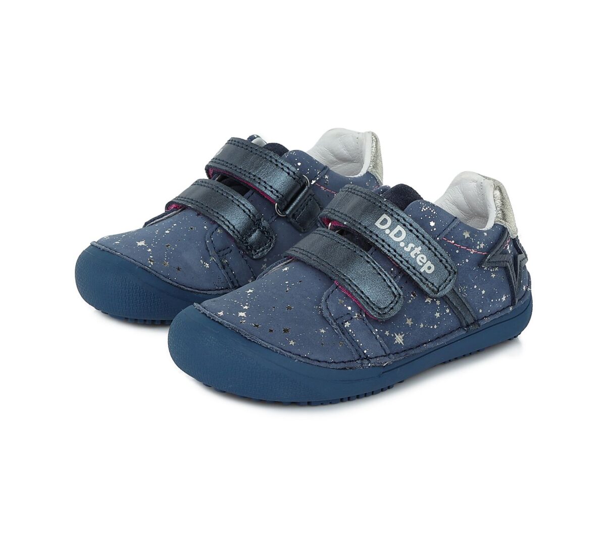 D.D.Step nahast tossud, Royal Blue 063 – sädelevad tähed D.D.Step - HellyK - Kvaliteetsed lasteriided, villariided, barefoot jalatsid