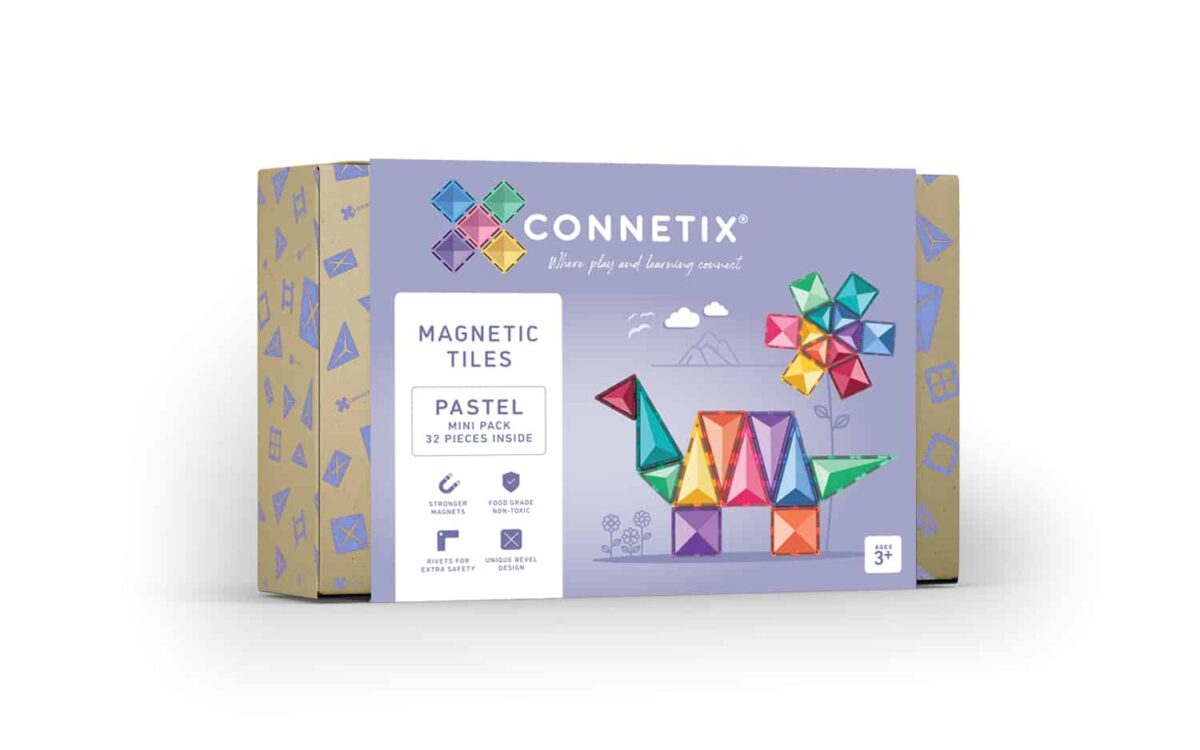 Connetix 32 pc Pastel Mini Pack Connetix magnetklotsid - HellyK - Kvaliteetsed lasteriided, villariided, barefoot jalatsid
