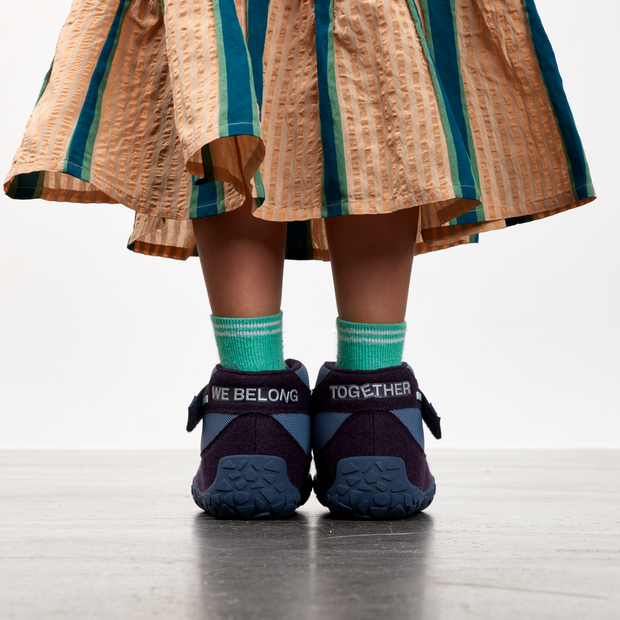 Affenzahn Mid Boot Wool Dreamer- Blue Affenzahn - HellyK - Kvaliteetsed lasteriided, villariided, barefoot jalatsid