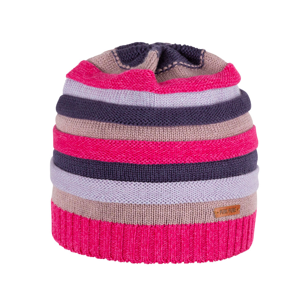 Pure Pure luksuslik müts meriino ja siidiga, Pink Aksessuaarid - HellyK - Kvaliteetsed lasteriided, villariided, barefoot jalatsid