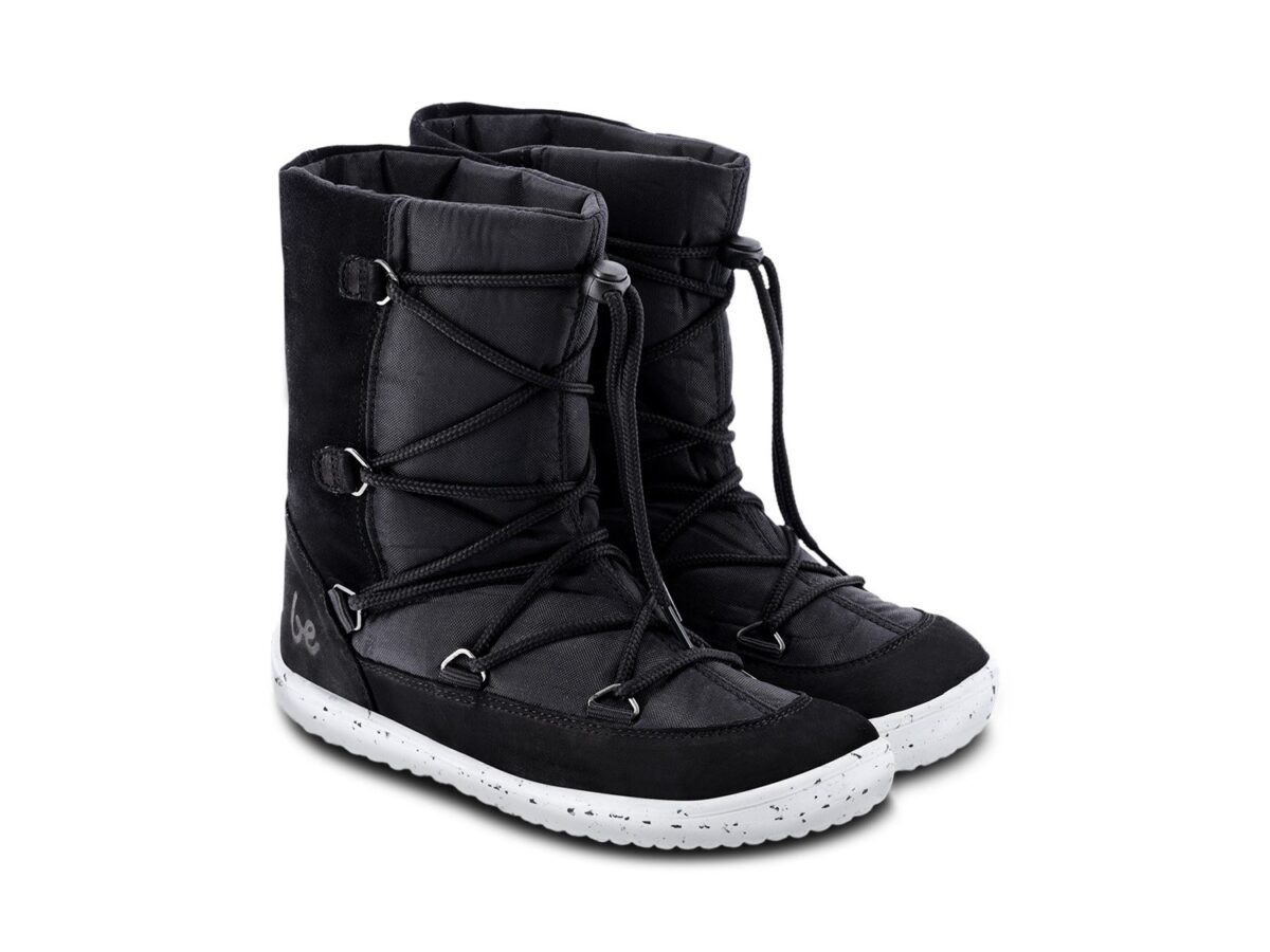 Be Lenka Snowfox Kids 2.0 membraaniga talvesaapad – Black Laste barefoot jalatsid - HellyK - Kvaliteetsed lasteriided, villariided, barefoot jalatsid