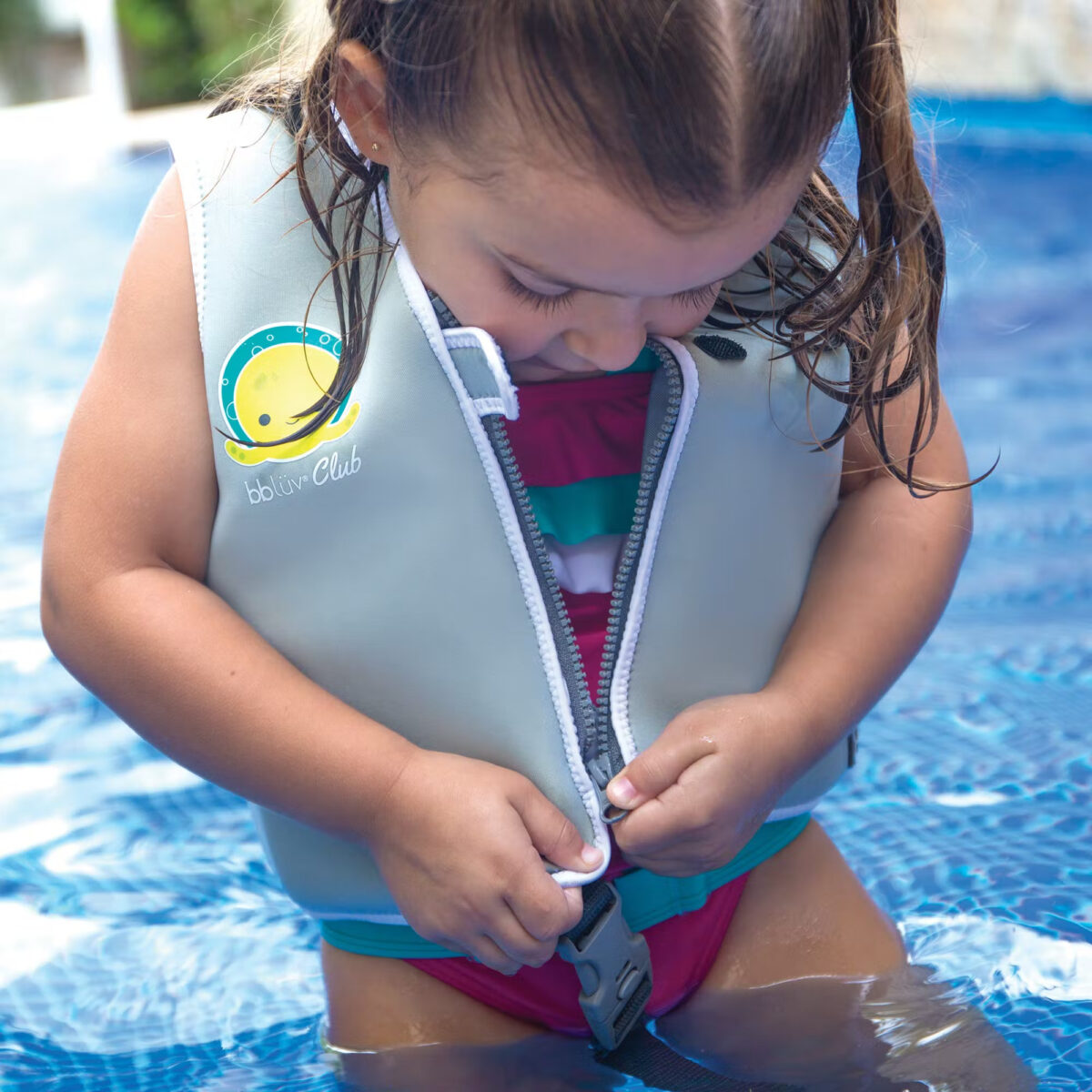 BBLUV Näj SPF50 eemaldatavate toetusplaatidega ujumisvest lastele toon GREY, suurus MEDIUM ehk 3-6 aastat Ujumisriided ja tarvikud - HellyK - Kvaliteetsed lasteriided, villariided, barefoot jalatsid