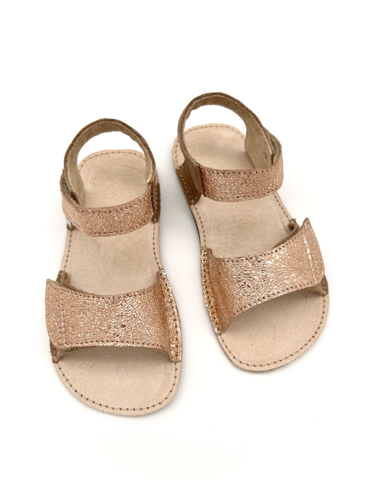 Ok Bare Mirrisa sandaalid, Pronks Laste barefoot jalatsid - HellyK - Kvaliteetsed lasteriided, villariided, barefoot jalatsid