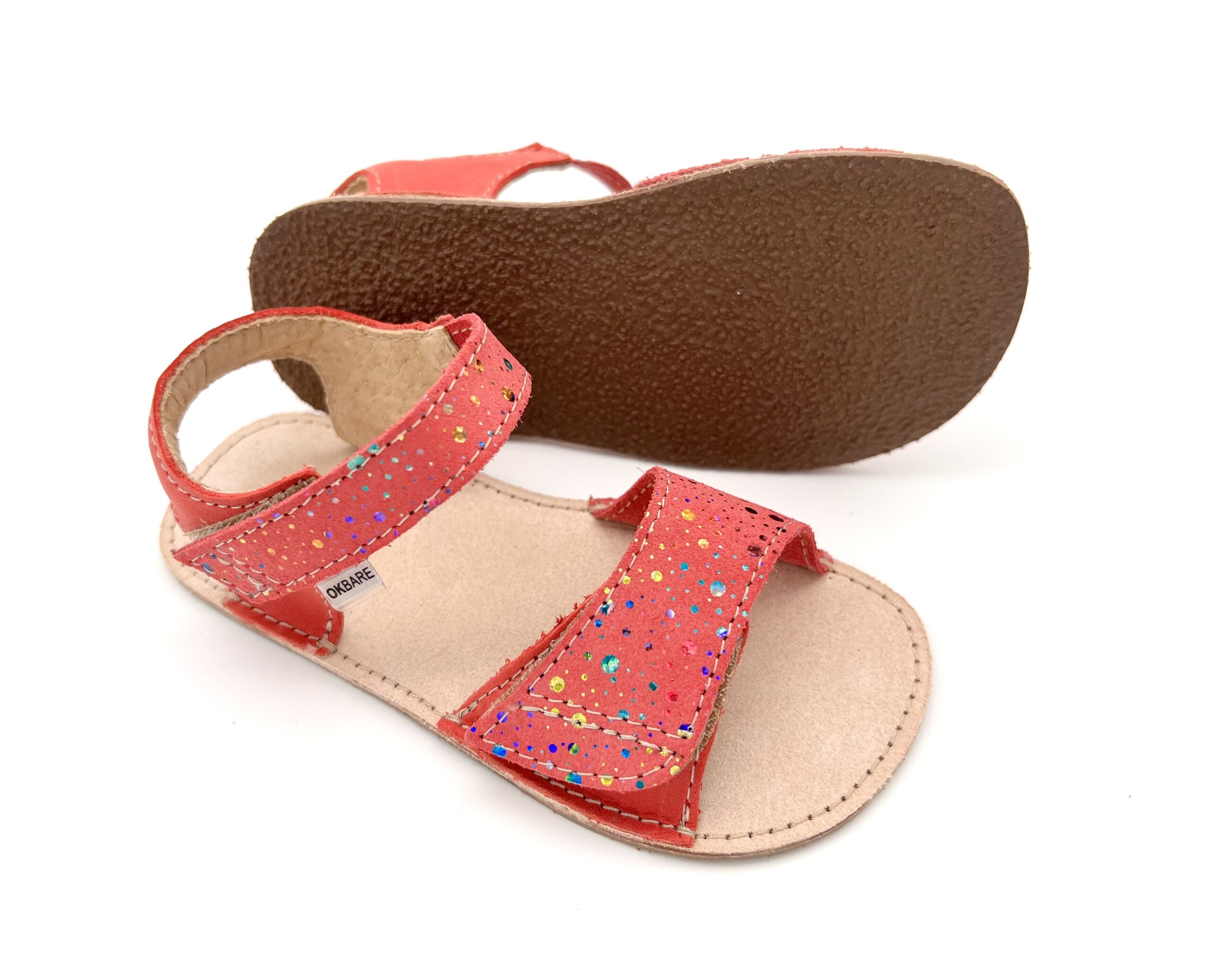 Ok Bare Mirrisa sandaalid, Heleroosa Laste barefoot jalatsid - HellyK - Kvaliteetsed lasteriided, villariided, barefoot jalatsid