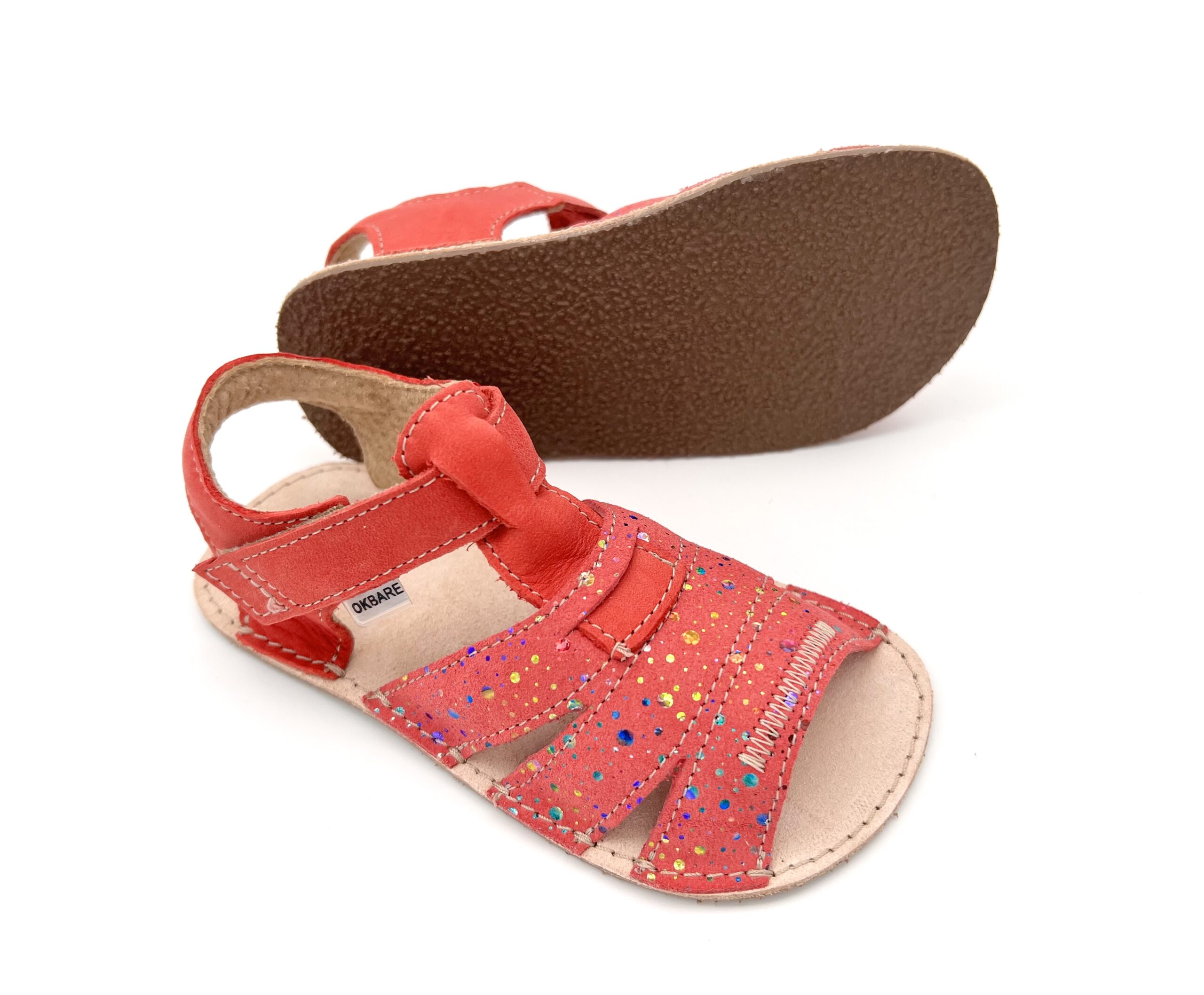 Ok Bare Palm sandaalid (G) Tumeroosa Laste barefoot jalatsid - HellyK - Kvaliteetsed lasteriided, villariided, barefoot jalatsid