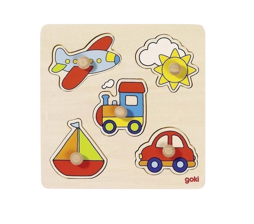 Goki Väljatõstetav pusle “Sõidukid II” Mänguasjad - HellyK - Kvaliteetsed lasteriided, villariided, barefoot jalatsid