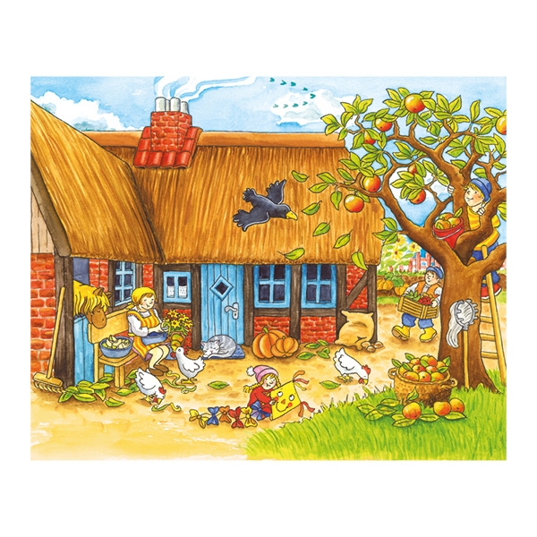 Goki kuubikpusle “Aastaajad talus”, 12 kuubikut Mänguasjad - HellyK - Kvaliteetsed lasteriided, villariided, barefoot jalatsid