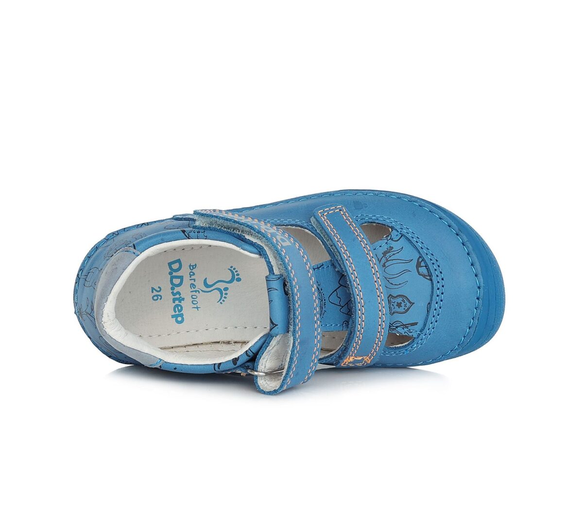 D.D.Step nahast sandaalid, Bermuda Blue 063 D.D.Step - HellyK - Kvaliteetsed lasteriided, villariided, barefoot jalatsid