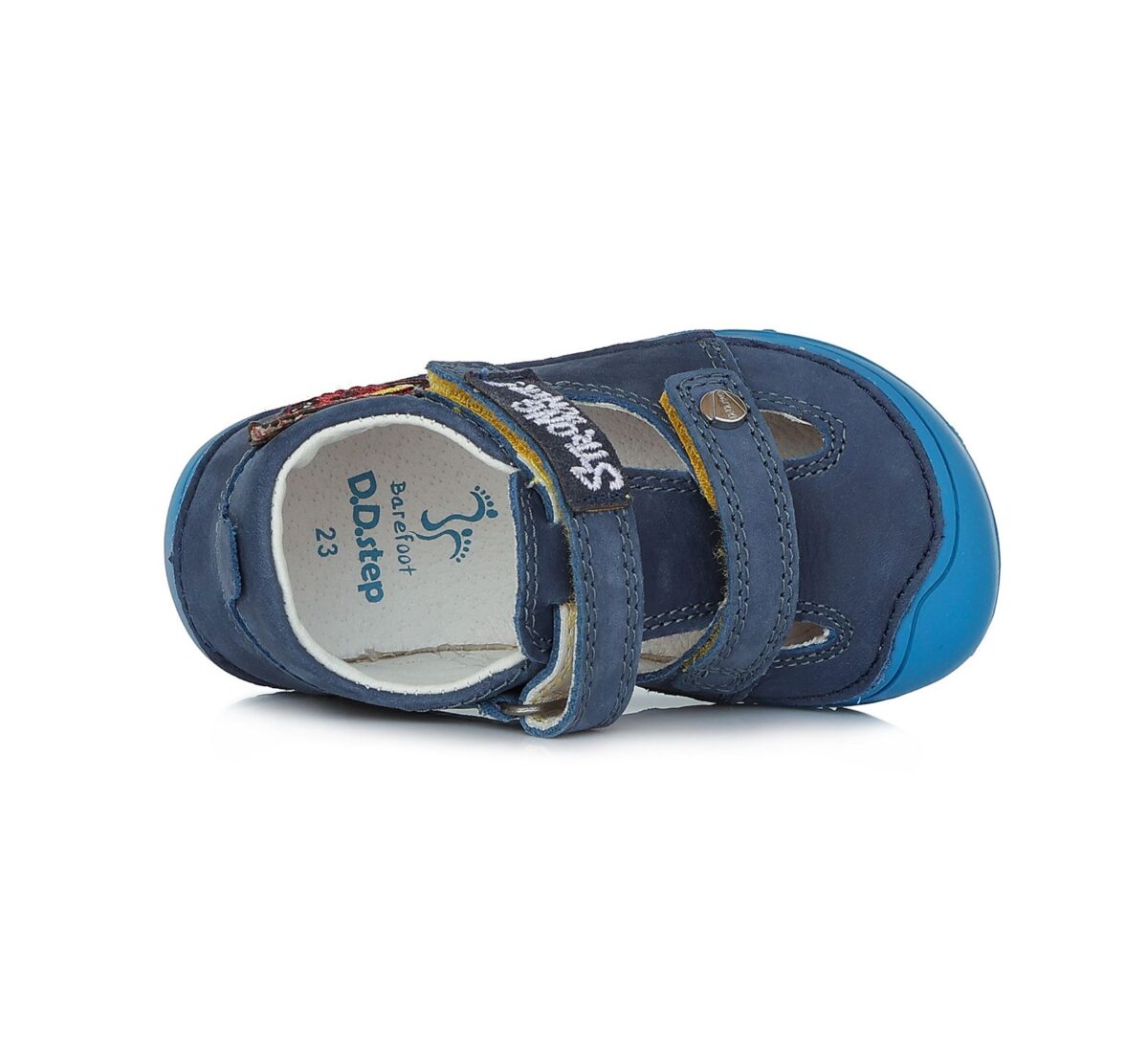 D.D.Step nahast sandaalid, Royal Blue autoga 073 D.D.Step - HellyK - Kvaliteetsed lasteriided, villariided, barefoot jalatsid