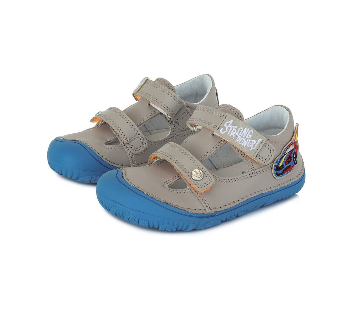 D.D.Step nahast sandaalid, Grey autoga 073 D.D.Step - HellyK - Kvaliteetsed lasteriided, villariided, barefoot jalatsid