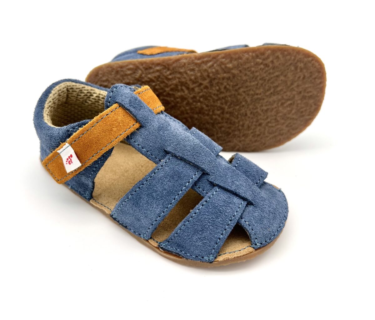 EF barefoot nahast sandaalid, Jeans Laste barefoot jalatsid - HellyK - Kvaliteetsed lasteriided, villariided, barefoot jalatsid