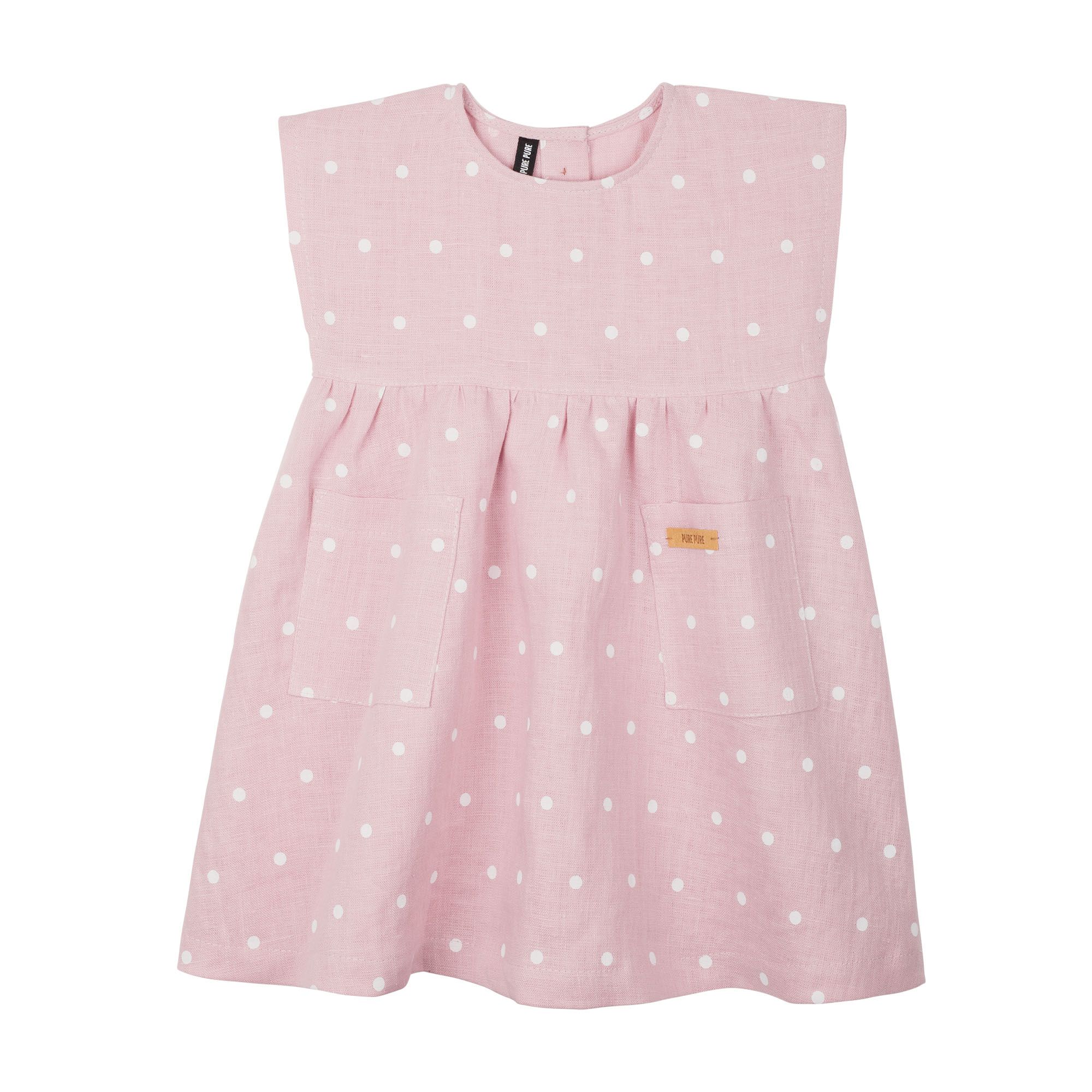 Pure Pure by Bauer musliinkangast kleit, Pink Clay Kleidid/seelikud - HellyK - Kvaliteetsed lasteriided, villariided, barefoot jalatsid