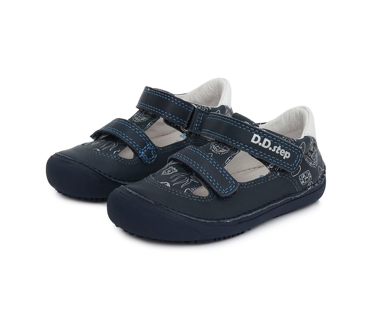 D.D.Step nahast sandaalid, Royal Blue 063 D.D.Step - HellyK - Kvaliteetsed lasteriided, villariided, barefoot jalatsid