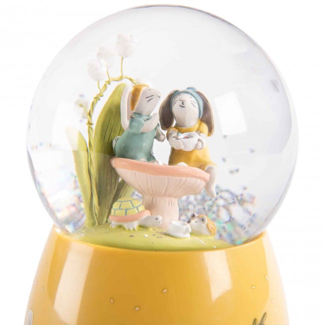 Moulin Roty Musical snow globe “Trois Petits Lapins” Mänguasjad - HellyK - Kvaliteetsed lasteriided, villariided, barefoot jalatsid