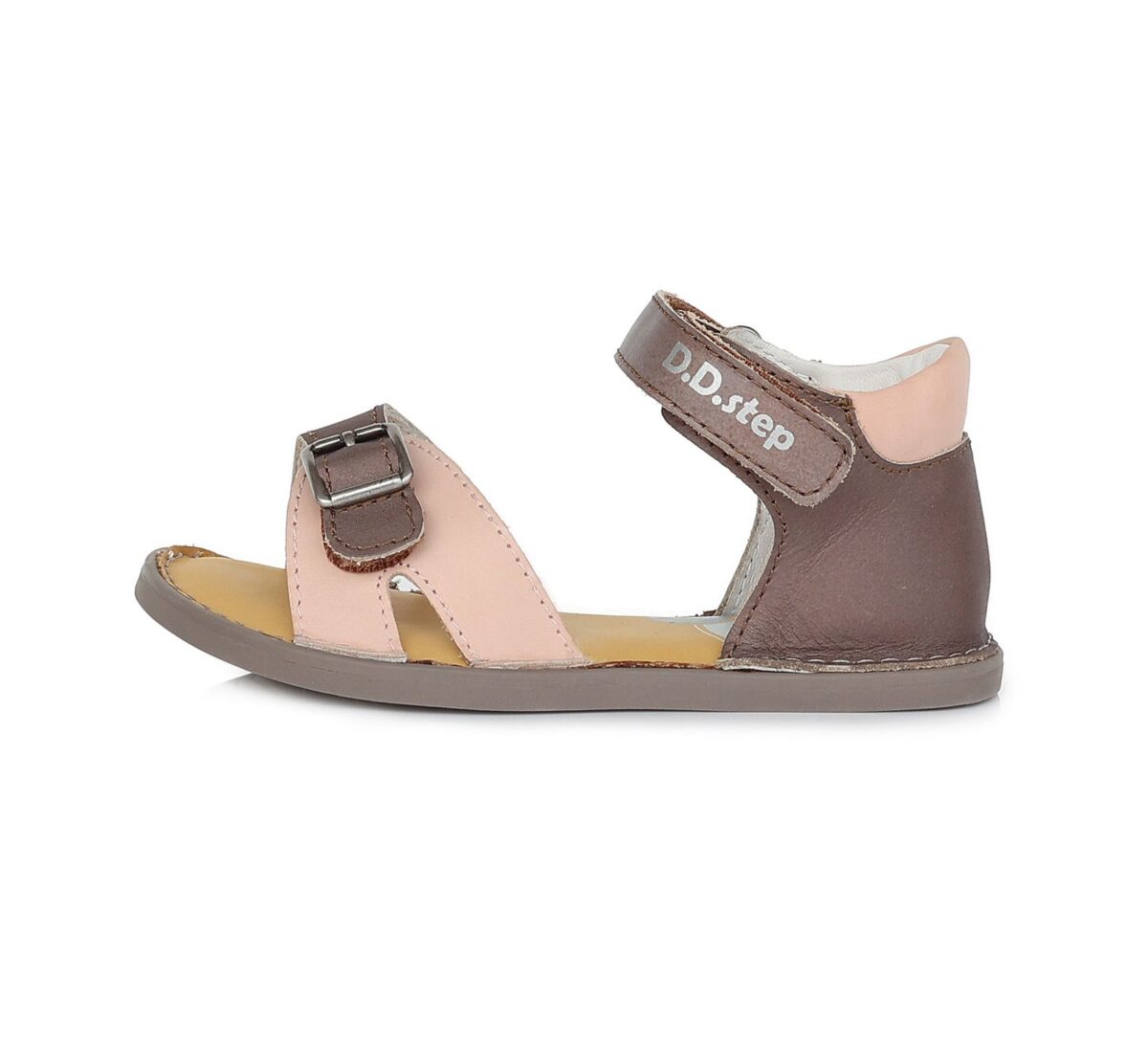 D.D.Step nahast lahtised sandaalid kinnise kannaga, Bronze D.D.Step - HellyK - Kvaliteetsed lasteriided, villariided, barefoot jalatsid