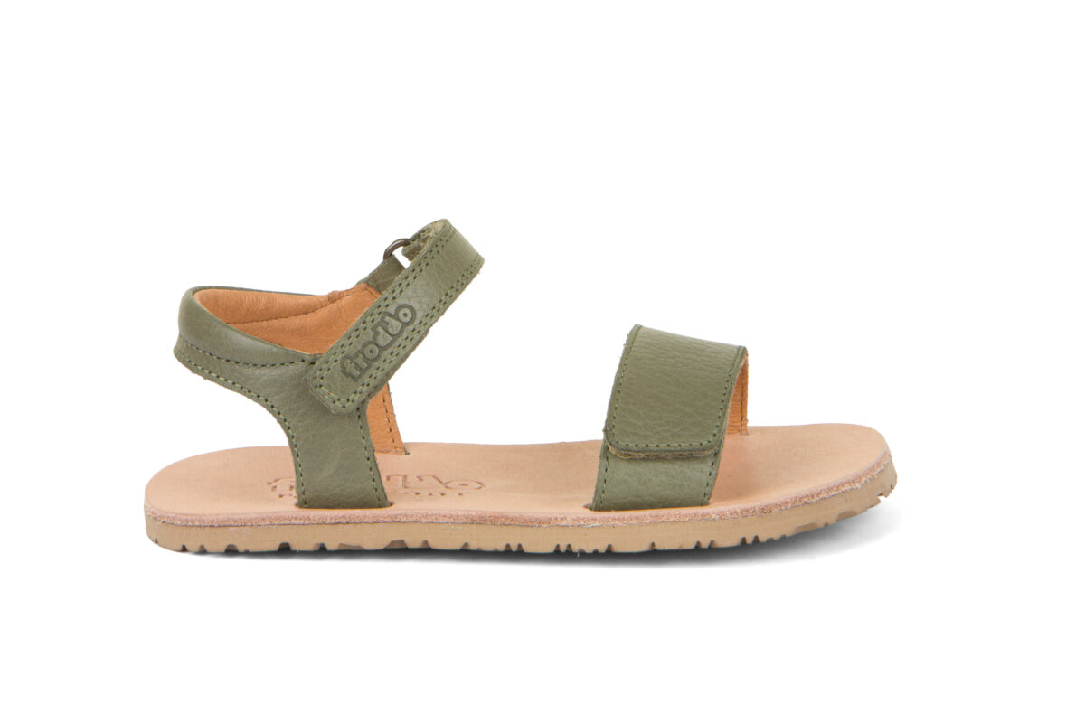 Froddo nahast sandaalid FLEXY LIA, Olive Laste barefoot jalatsid - HellyK - Kvaliteetsed lasteriided, villariided, barefoot jalatsid