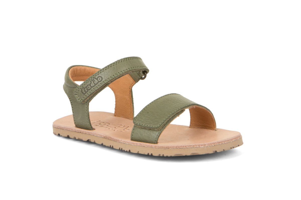 Froddo nahast sandaalid FLEXY LIA, Olive Laste barefoot jalatsid - HellyK - Kvaliteetsed lasteriided, villariided, barefoot jalatsid