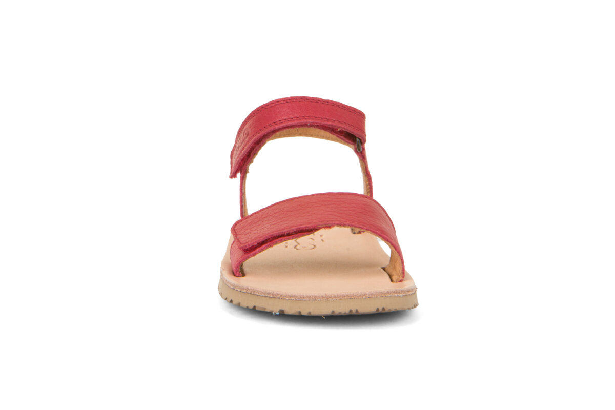 Froddo nahast sandaalid FLEXY LIA, Red Laste barefoot jalatsid - HellyK - Kvaliteetsed lasteriided, villariided, barefoot jalatsid