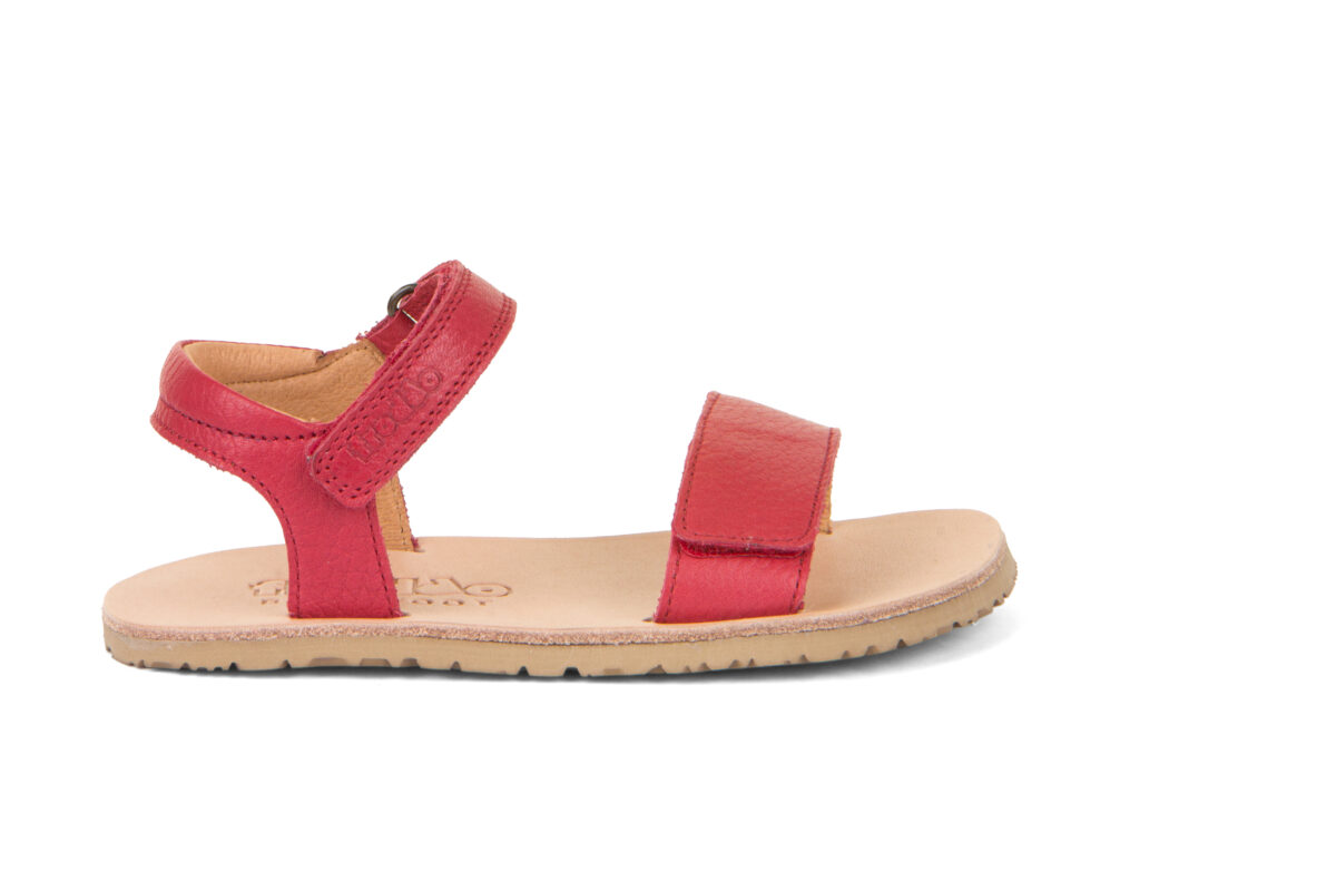 Froddo nahast sandaalid FLEXY LIA, Red Laste barefoot jalatsid - HellyK - Kvaliteetsed lasteriided, villariided, barefoot jalatsid