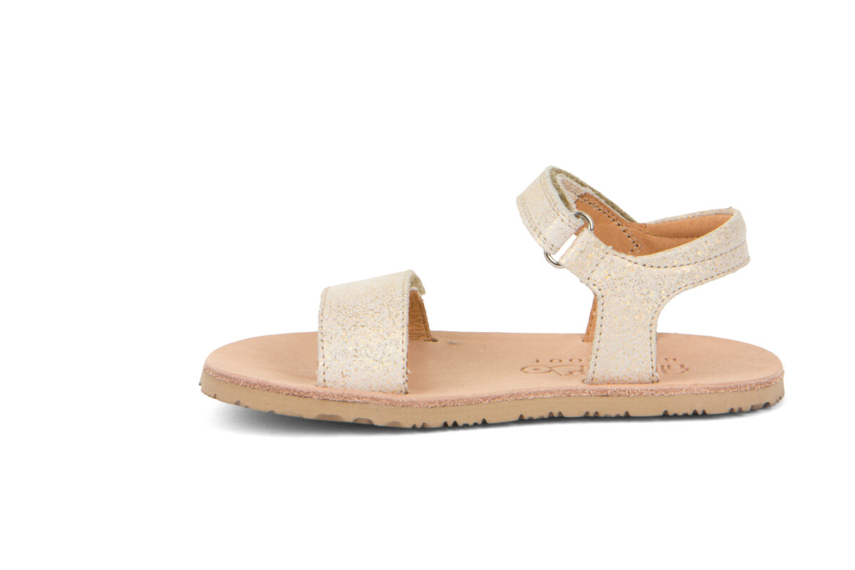 Froddo nahast sandaalid FLEXY LIA, Gold Shine Laste barefoot jalatsid - HellyK - Kvaliteetsed lasteriided, villariided, barefoot jalatsid