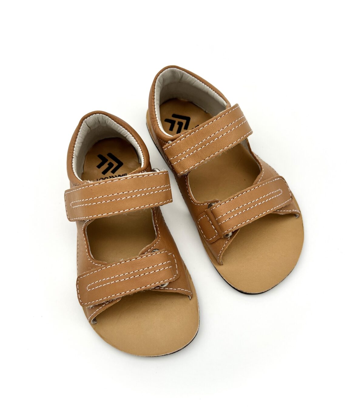 EF barefoot nahast sandaalid, Pruun Laste barefoot jalatsid - HellyK - Kvaliteetsed lasteriided, villariided, barefoot jalatsid