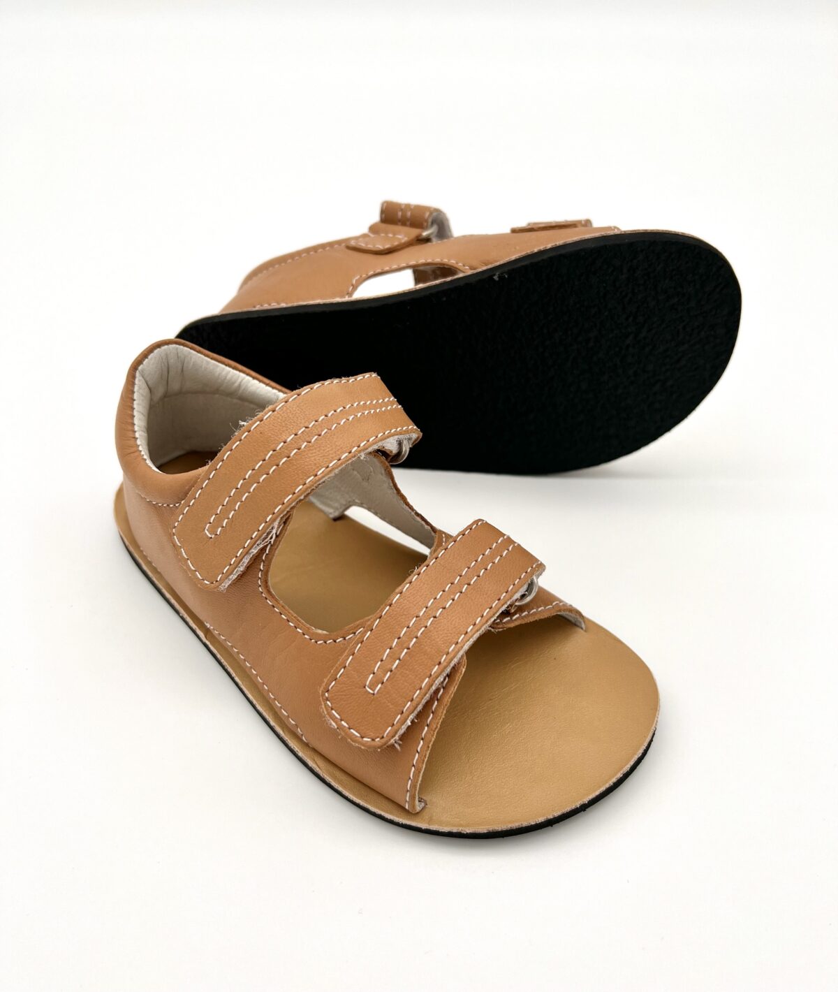 EF barefoot nahast sandaalid, Pruun Laste barefoot jalatsid - HellyK - Kvaliteetsed lasteriided, villariided, barefoot jalatsid