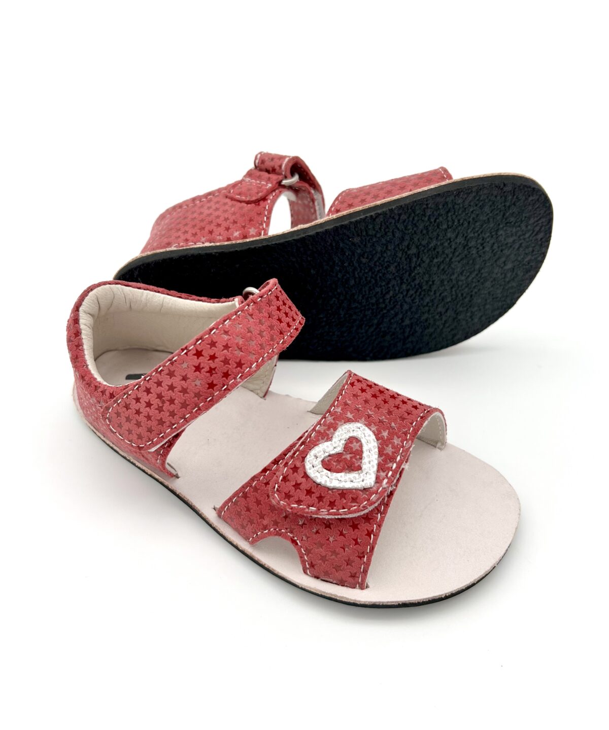 EF barefoot nahast sandaalid, Roosa Laste barefoot jalatsid - HellyK - Kvaliteetsed lasteriided, villariided, barefoot jalatsid