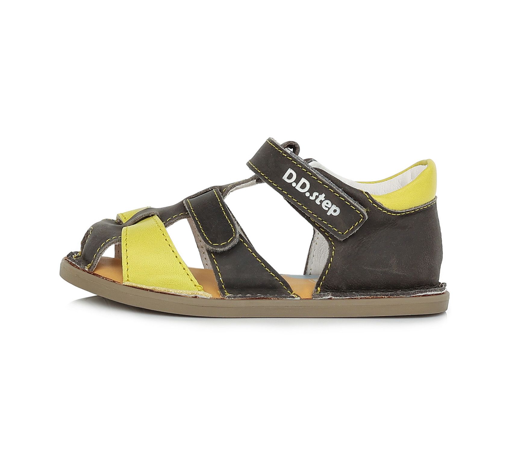 D.D.Step nahast sandaalid, Dark Grey 076 D.D.Step - HellyK - Kvaliteetsed lasteriided, villariided, barefoot jalatsid