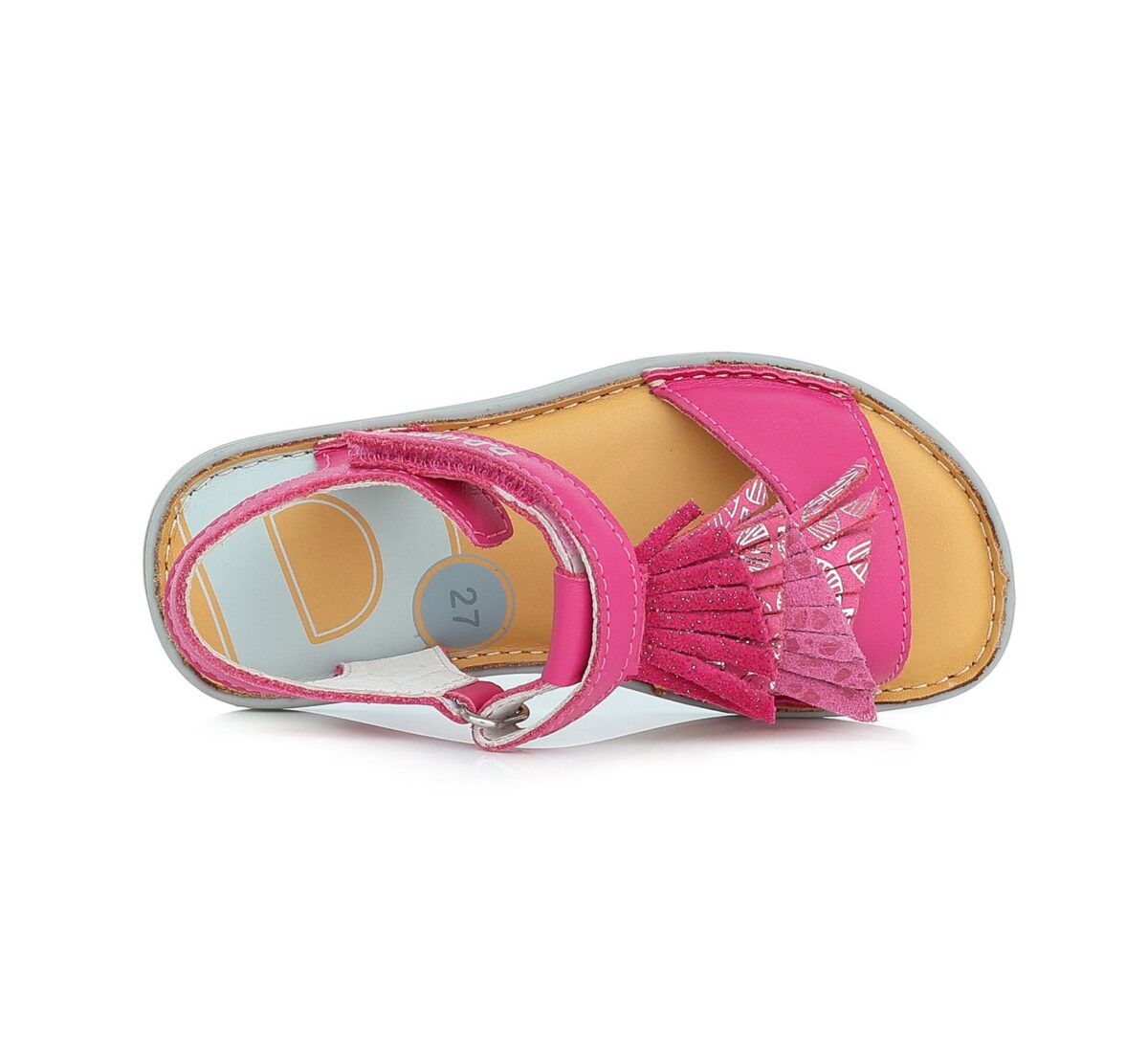D.D.Step nahast lahtised sandaalid, Dark Pink D.D.Step - HellyK - Kvaliteetsed lasteriided, villariided, barefoot jalatsid