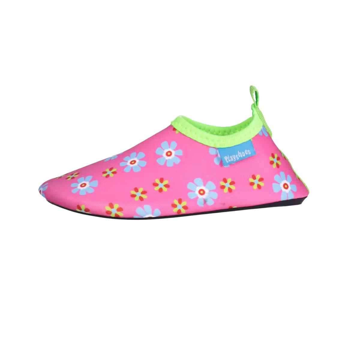 Playshoes sussid Flowers -pink Basseinisussid lastele - HellyK - Kvaliteetsed lasteriided, villariided, barefoot jalatsid