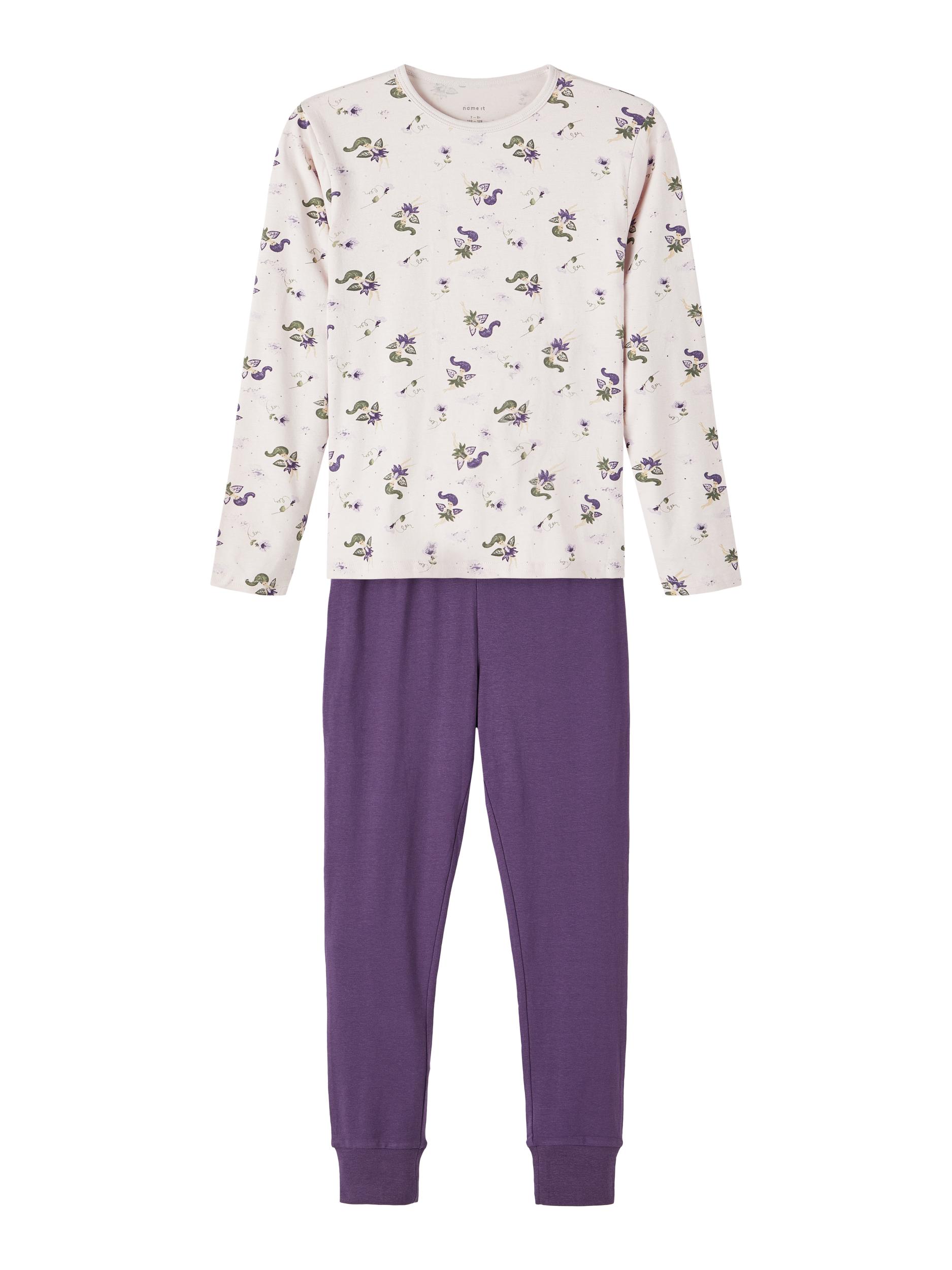 Name It FAIRY orgaanilisest puuvillast pidžaama, Gray lilac Lasteriided - HellyK - Kvaliteetsed lasteriided, villariided, barefoot jalatsid